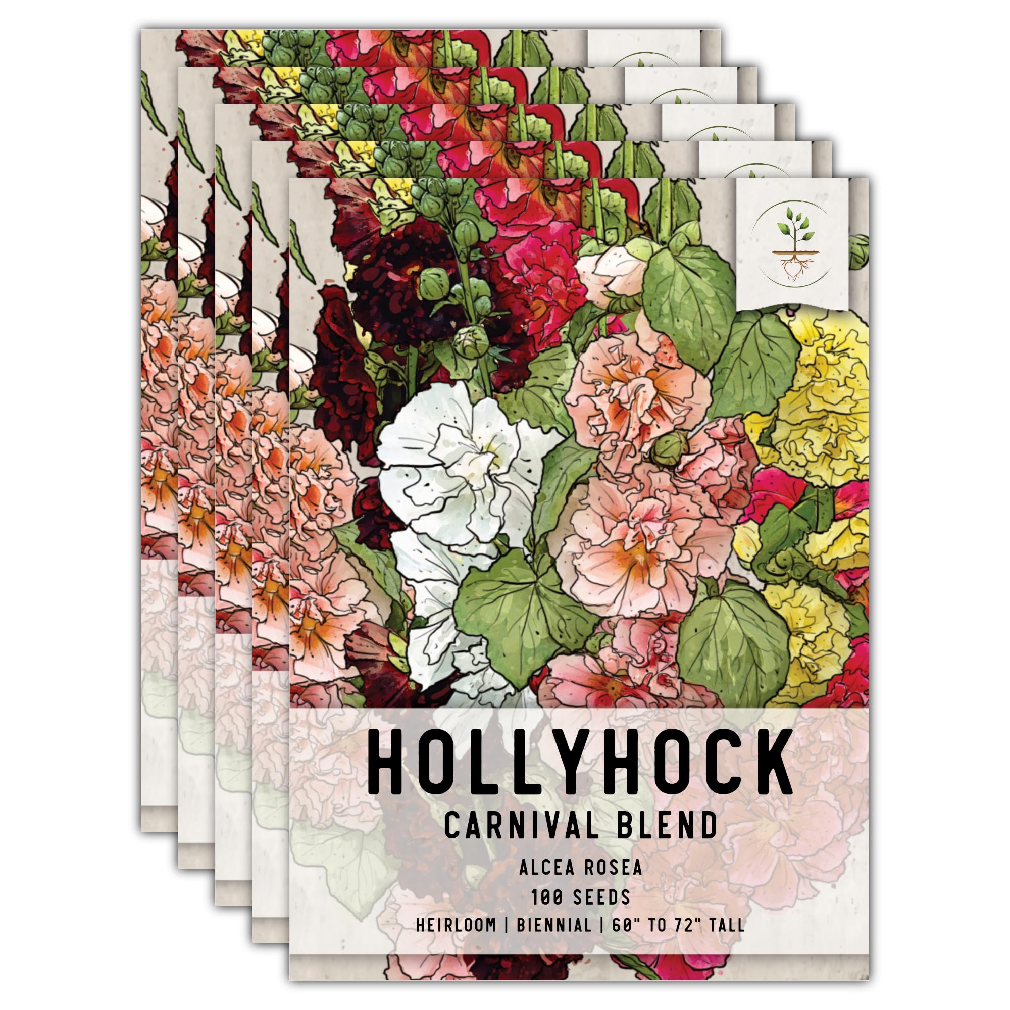 Seed Needs Mixed Carnival Hollyhock Seeds