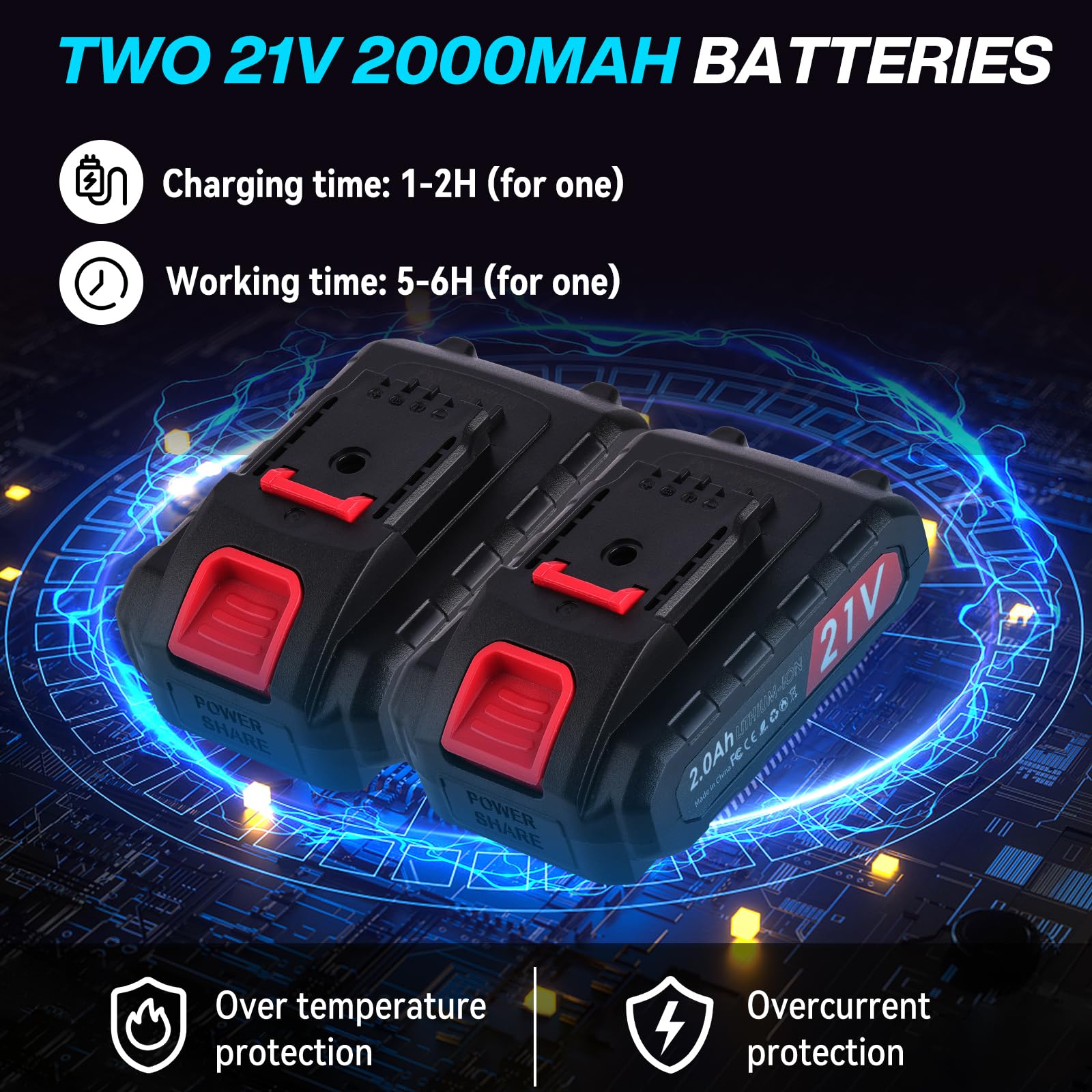 Forbici Potatura a Batteria con Lame SK7: Leggere Cesoie a Batteria per Potatura con Regolabile 30-20mm con 2 Batterie 2000mAh, Forbice potatura a Batteria per Potatura Giardino, Olivo, Ulivo, vigneti