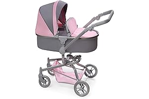 Toy Doll Pink Pram & Stroller for 20-in American Girl Dolls