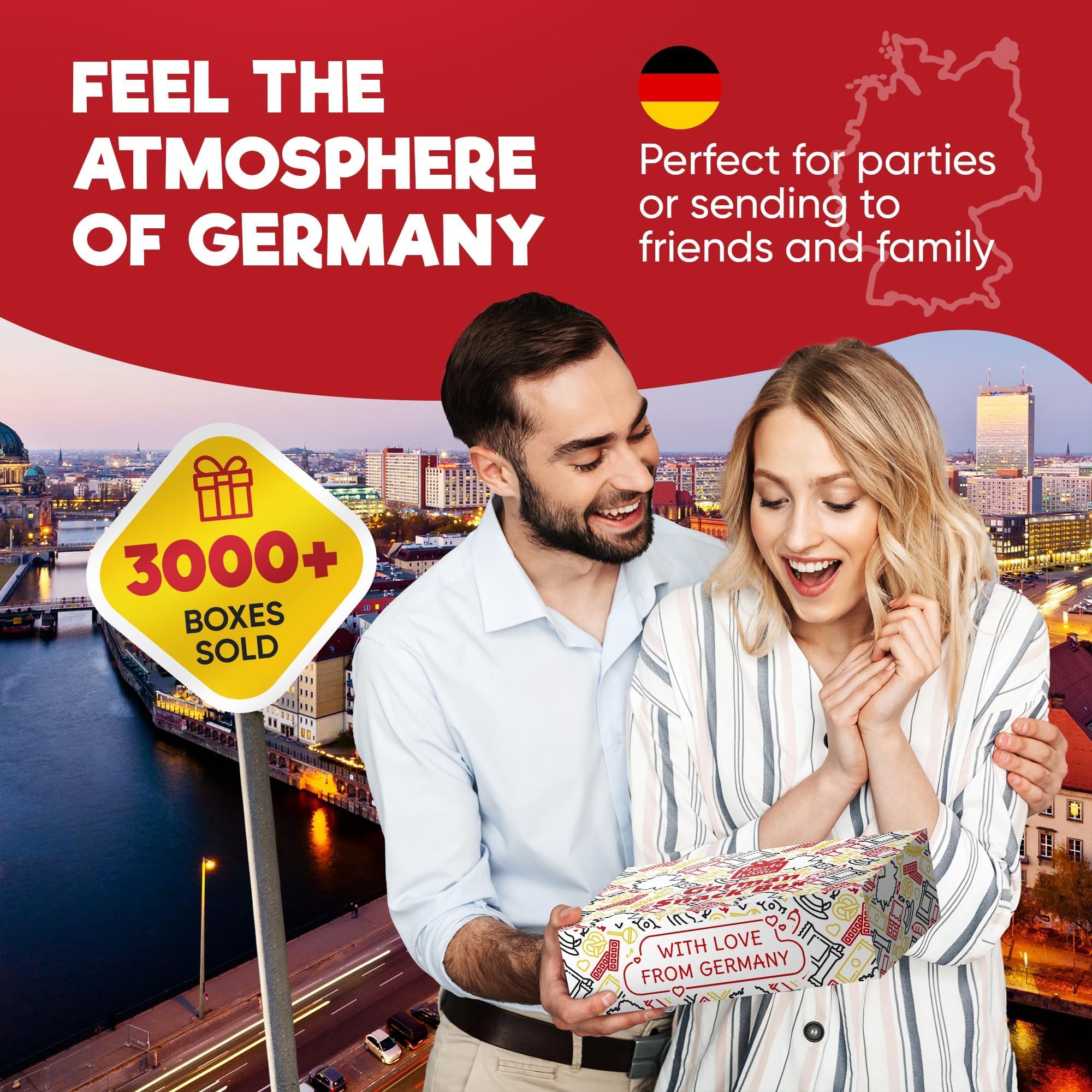German Snack Box – Authentic German Chocolate & Snacks from Germany - International Snack Box with German Candy & European Treats – Great Gift for Food Lovers