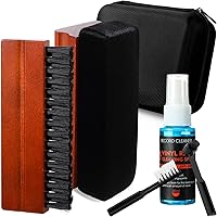 Vista 9 de Kit de limpieza de discos de vinilo de 6 piezas, incluye cepillo de microfibra de nailon, líquido limpiador y caja de almacenamiento, kit de cepillo
