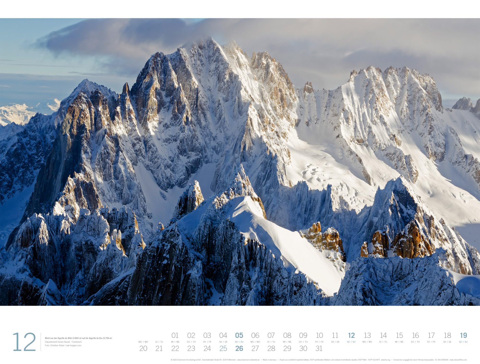 Alpen Gallery Kalender 2027: Bildstarker Berge-Kalender im großen Querformat (66x50 cm) | Berge und Natur im Großformat
