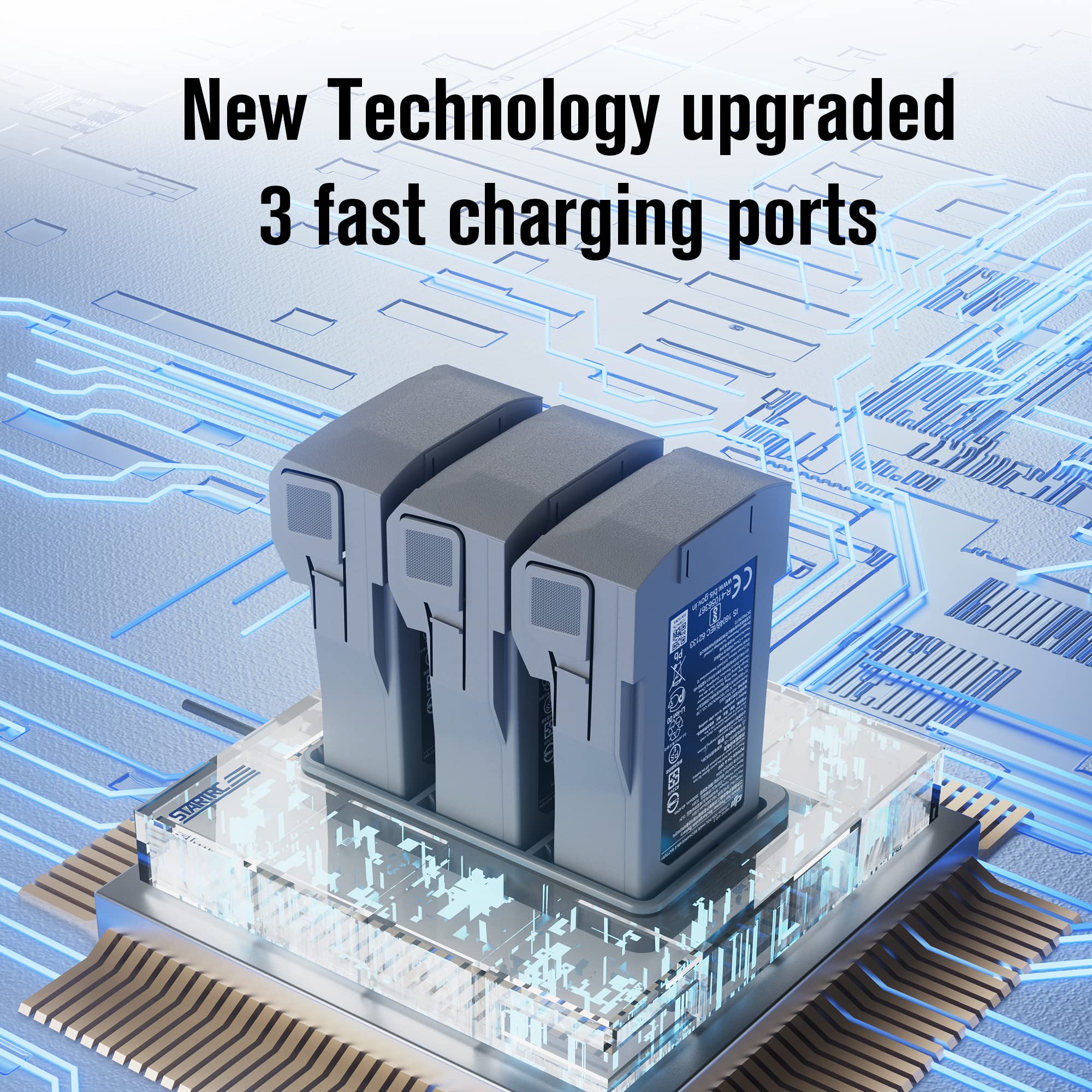 Chargeur DJI Mini 3 Pro, station de charge USB intelligente pour 3 batteries, câble USB-C, charge rapide PD