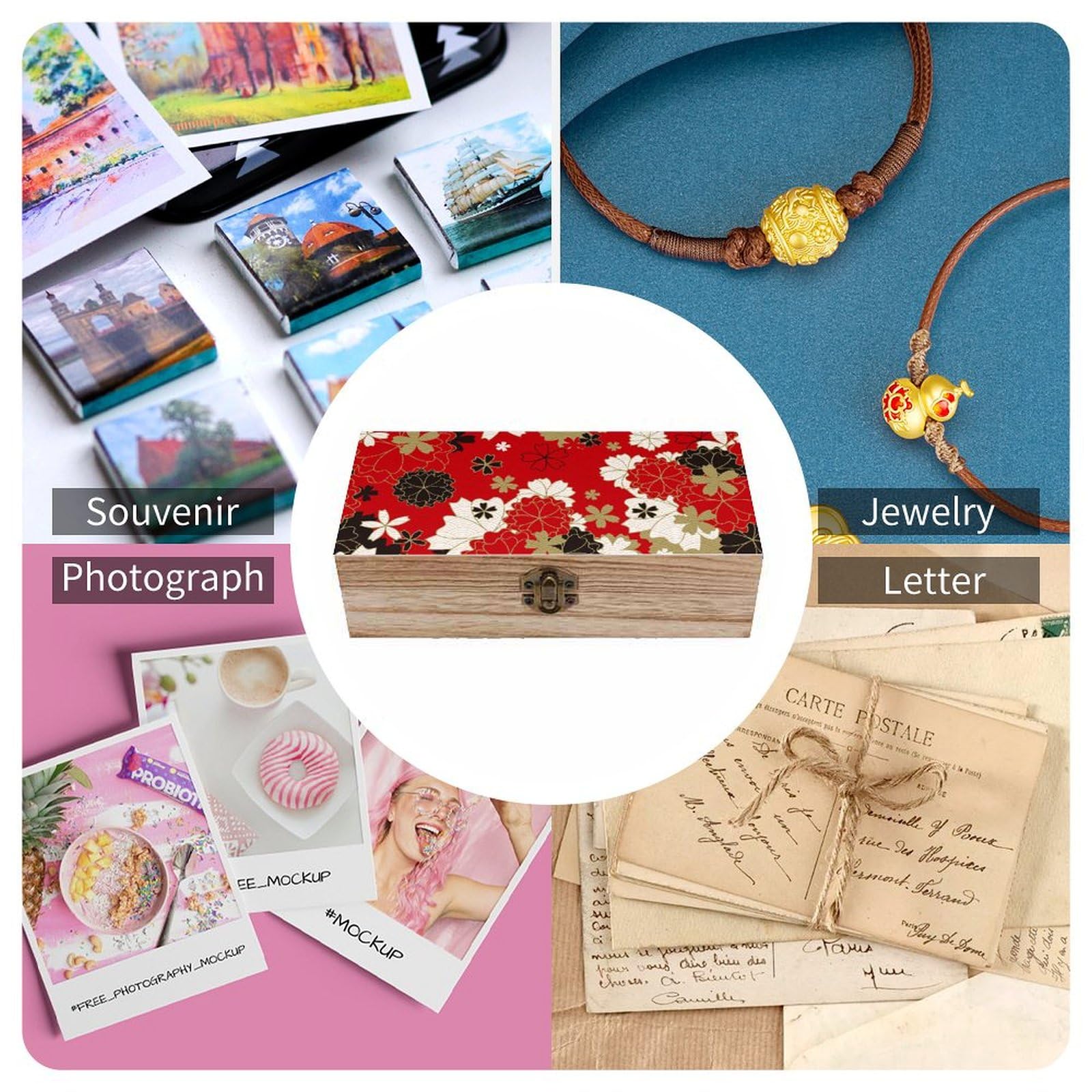 木製 花 彫刻アクセサリーケース 道具箱 紫陽花 繊細 アンティーク