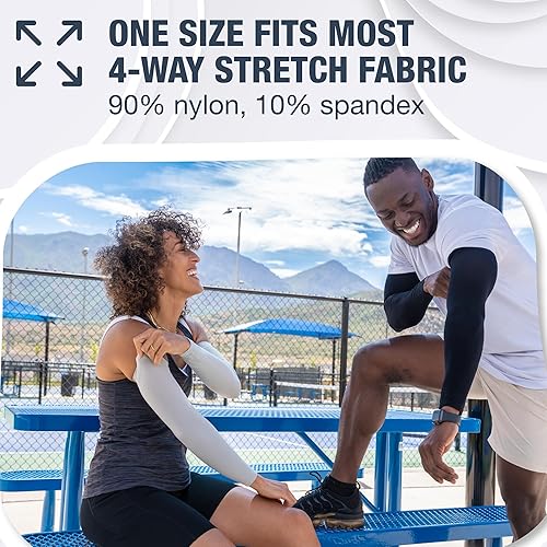 Miniatura 4 de SportsTrail Mangas Refrescantes para Brazos para Hombres y Mujeres – Transpirables, Protección Solar UV, Mangas Deportivas para Brazos para Mujeres