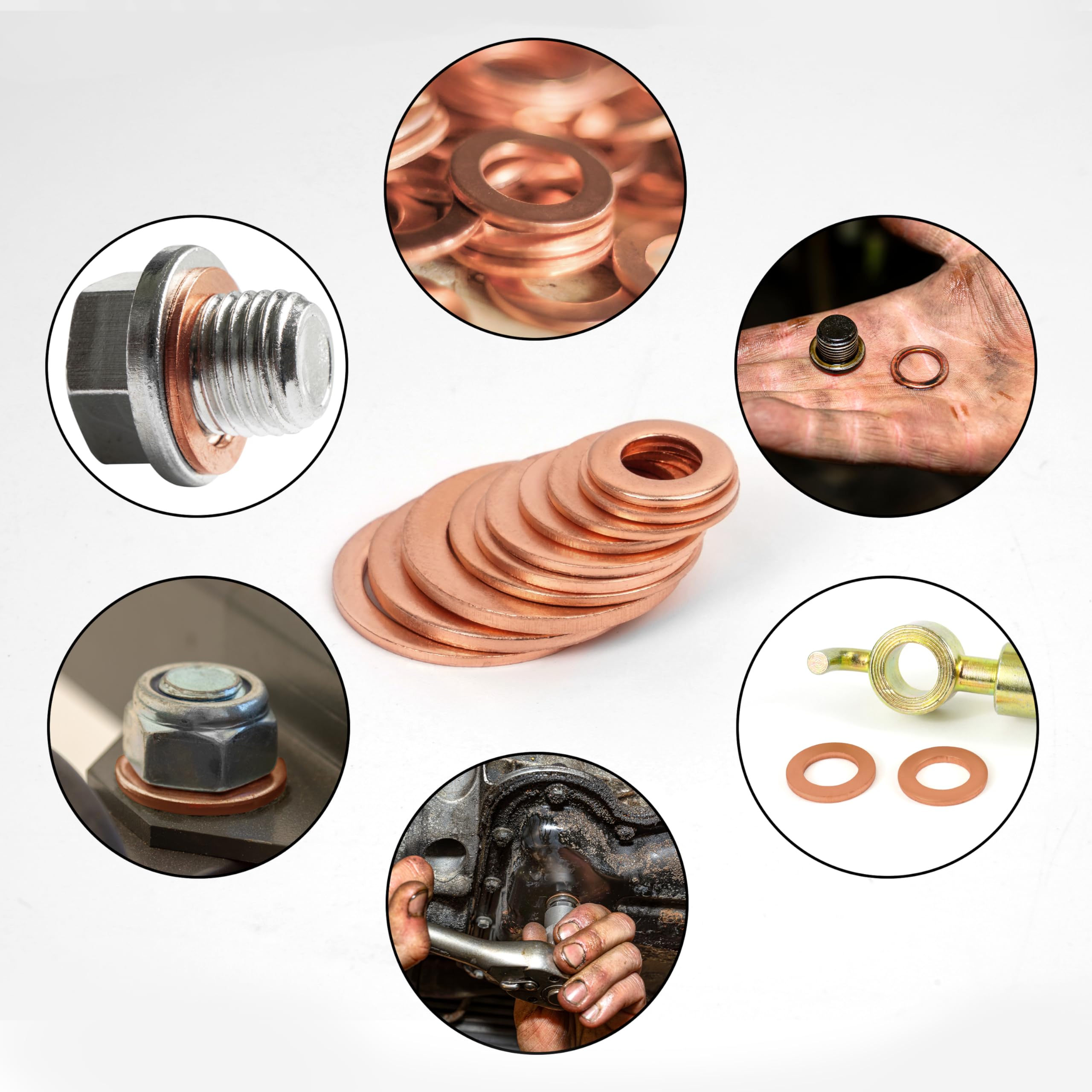 335 Kupfer-Dichtringe Im Set – 12 Größen Von M5 Bis M20, Flache Kupferscheiben Für Haushalt, Hydraulik & Co. – Robust, Wiederverwendbar & Praktisch Verpackt