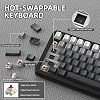 ATTACK SHARK X85PRO 75% Kablosuz Mekanik Klavye – TFT Ekran, Gasket Yapı, RGB Işıklandırma, Hot-Swap, 4000mAh Pil, BT/2.4G/USB-C Üçlü Bağlantı, QMK Desteği – Moonlit