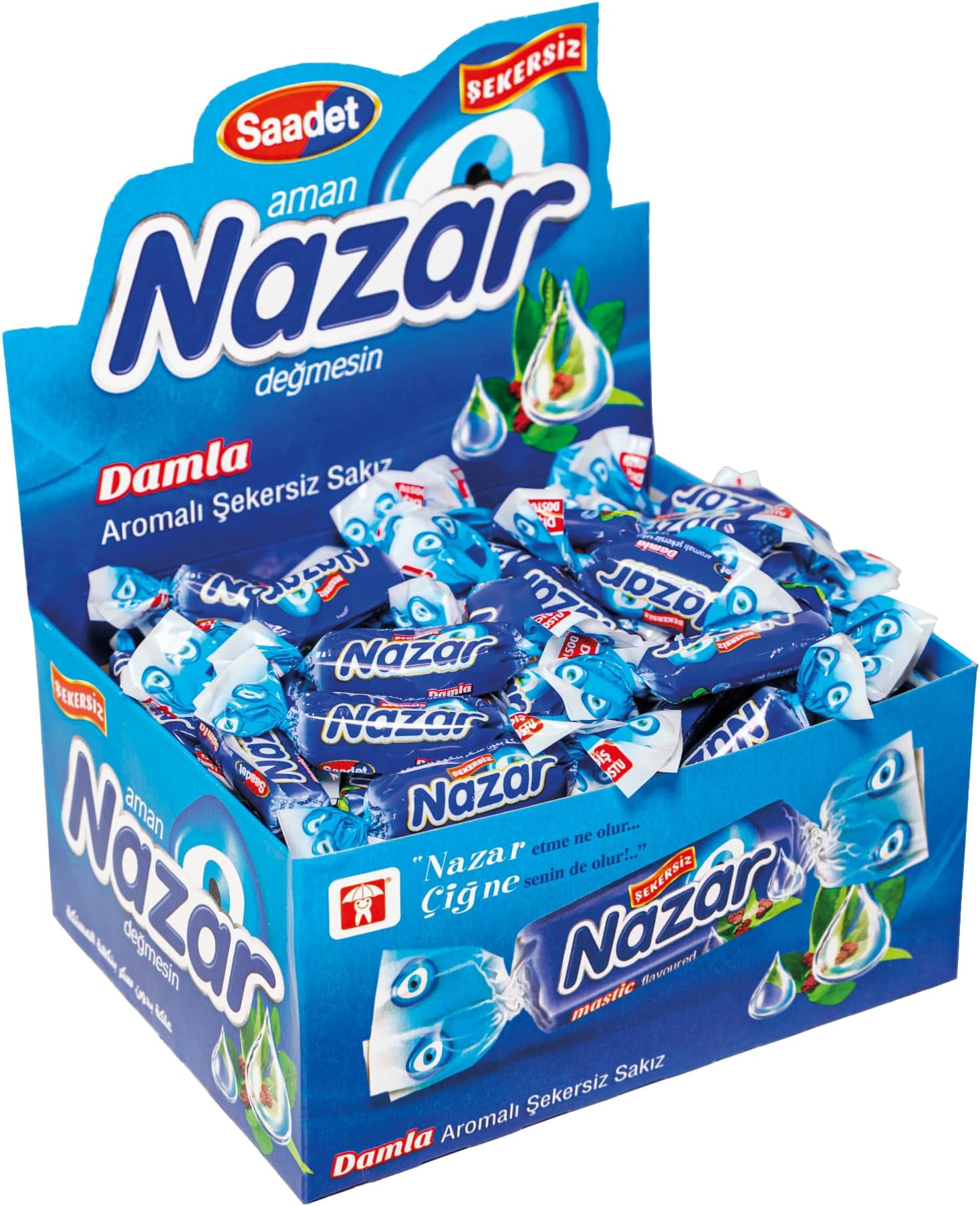 NAZAR Mastic Aromatic Sugar-Free Jawline Exerciser Chewing Gum | Freshens Your Breath | Supports Oral Health | Individually Wrapped | 1 Pack of Gum (100 Count Per Pack)