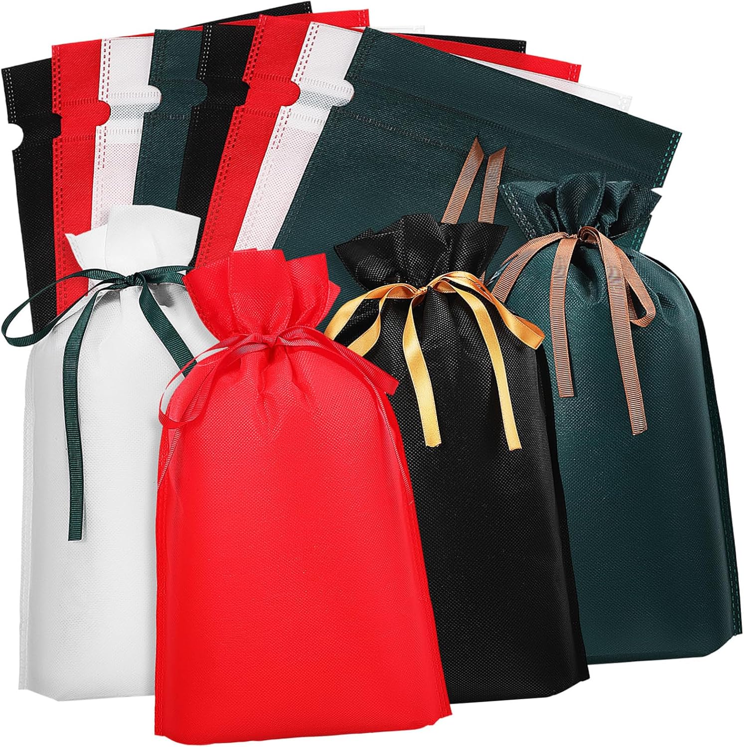 SOESFOUFU 12pcs Pack Non Woven Drawstring Party Favor Bags for Gifts Wrapping Reusable Storage Pouches