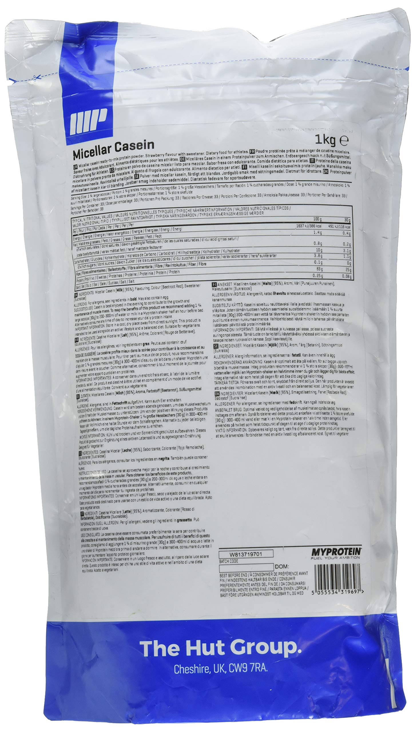 Myprotein Micellar Casein Strawberry1000 g