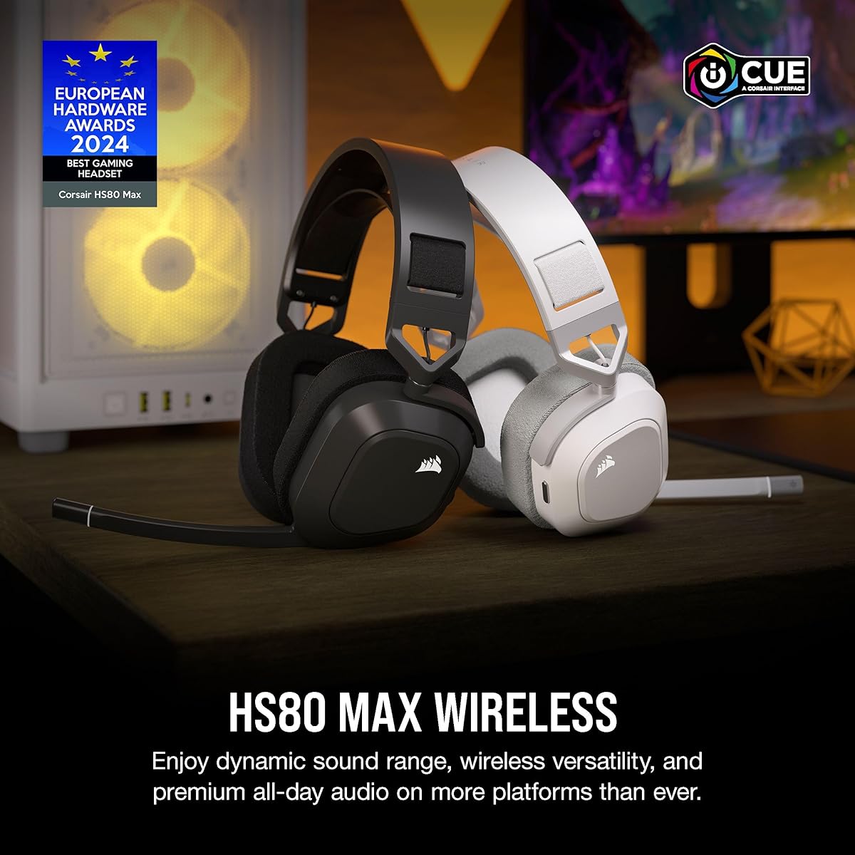 30/mo Finance Corsair HS80 MAX Wireless Multiplatform Gaming Headset