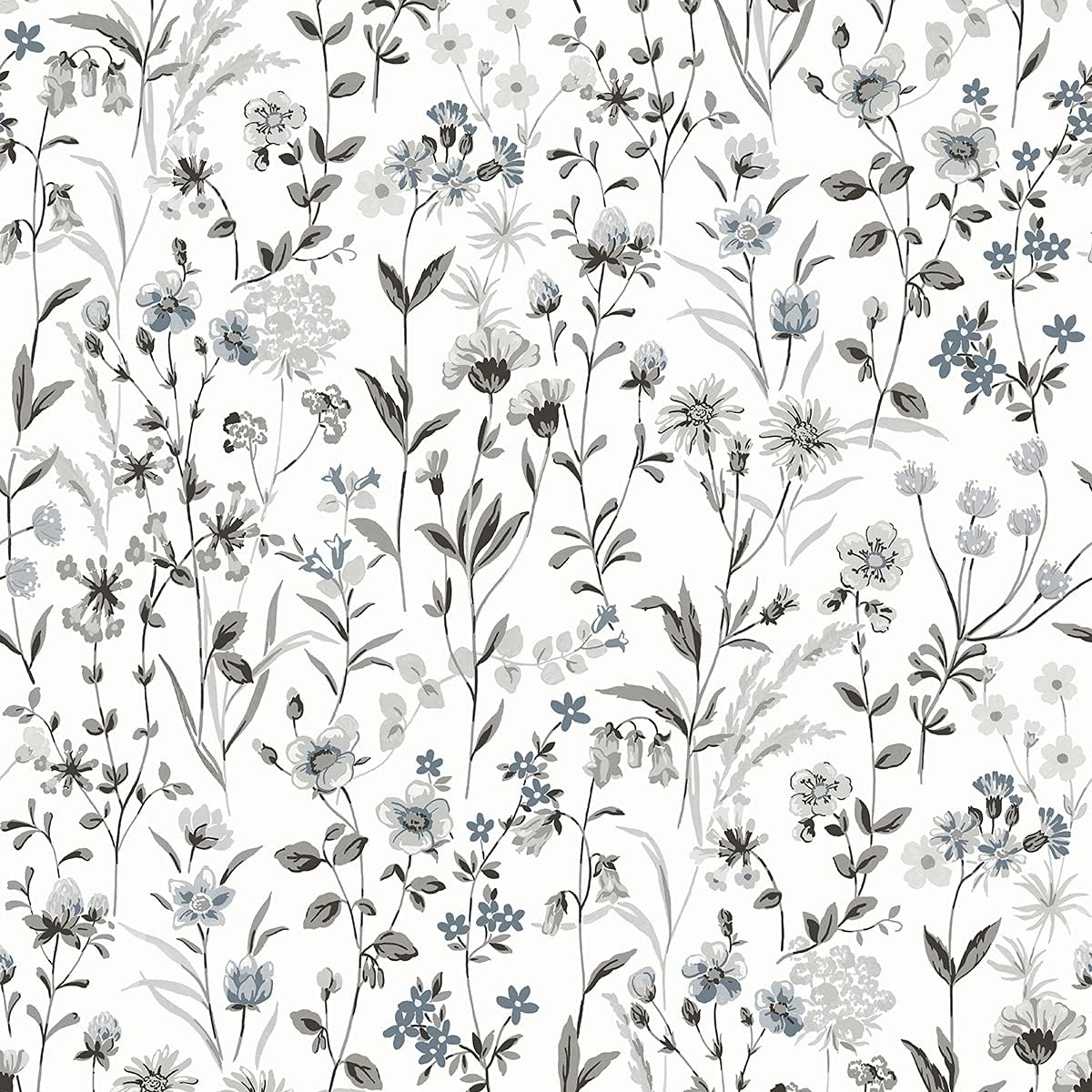 NextWall Wildflowers Peel and Stick Wallpaper (Multicolored)