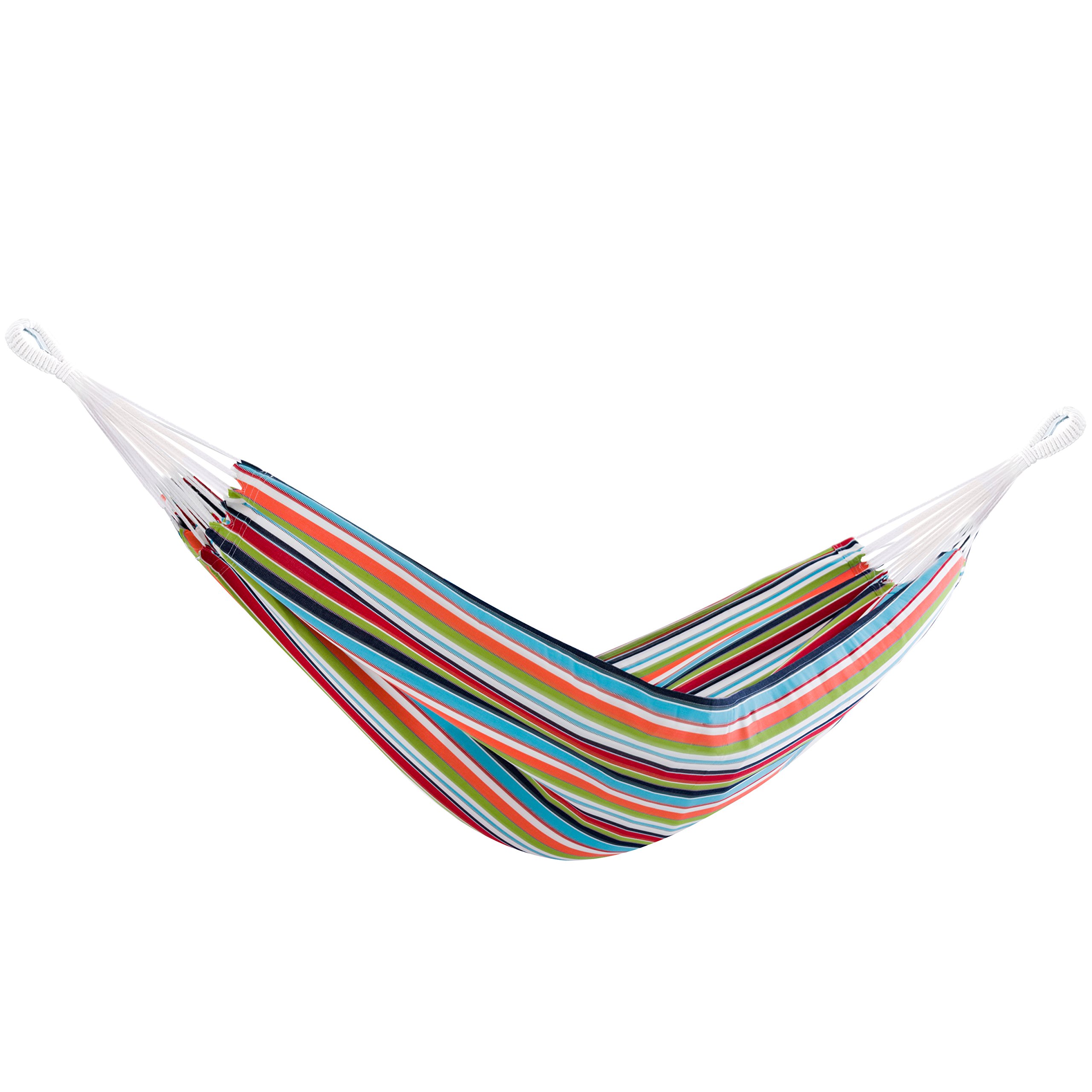 Vivere BZSUN07 Brasilianische Sunbrella®-Doppelhängematte, Carousel Confetti, mehrfarbig