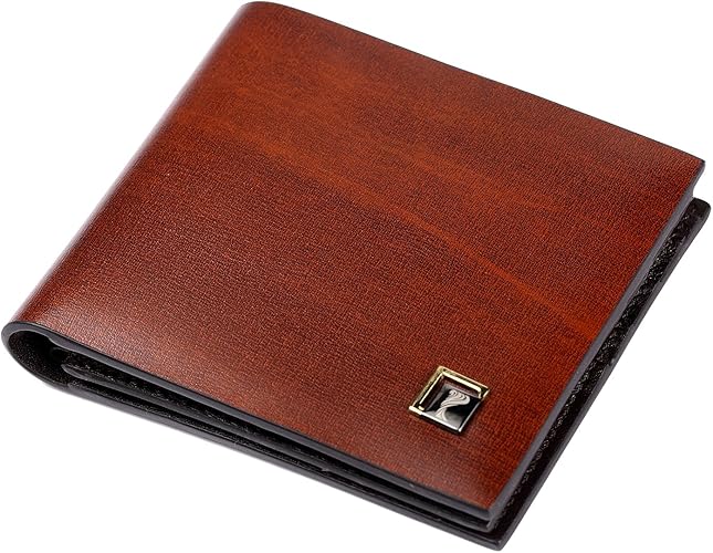 Amazon 財布 メンズ 二つ折り 本革 牛革 ブランド 欧米人気 Mens Trifold Wallet 三つ折り 札入れ カード入れ 大容量 おしゃれ 通勤 ギフト パボジョエ Pabojoe ブラウン横 財布