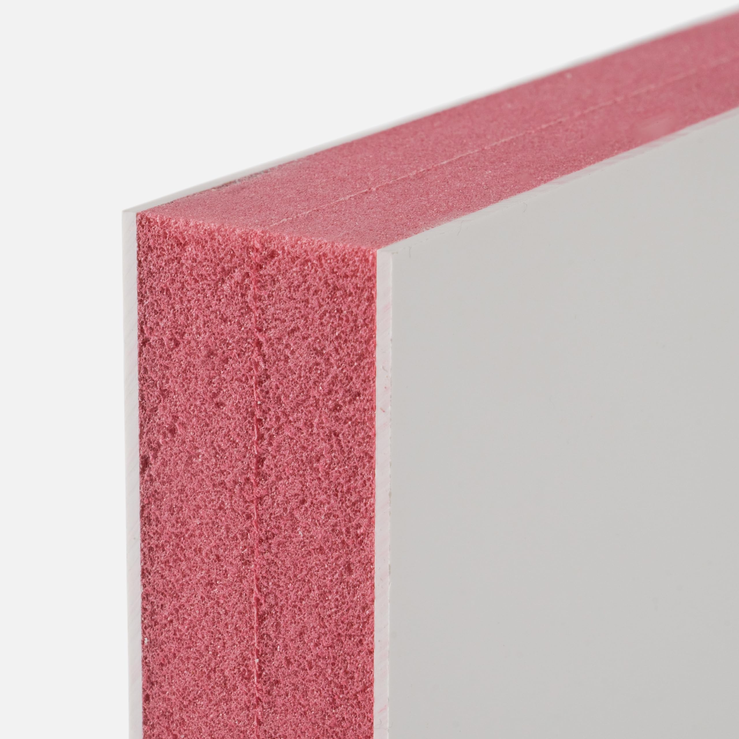 PVC-Sandwichplatte weiß, 20mm 500 x 1000 mm