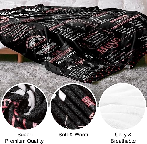 Vista 13 de Regalos de cumpleaños 25 para mujeres, decoraciones de cumpleaños de 25 años para ella, regalos de feliz cumpleaños para mujeres, hija, hijo, manta