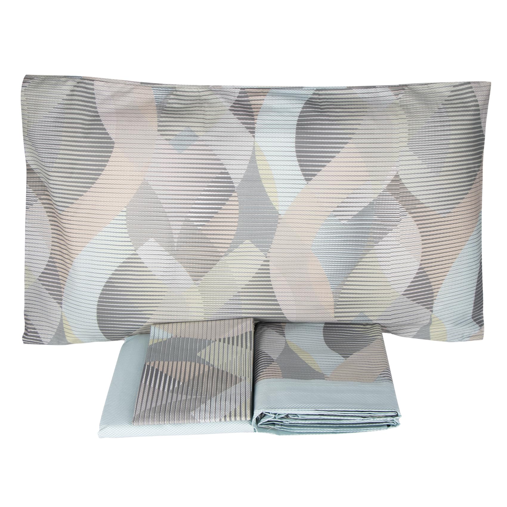 Vallesusa Loira Double Bed Sheet Set, Grey, Queen-size bed