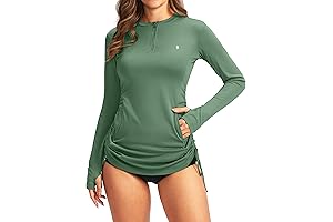 Women's Long Sleeve UV Sun Protection Rash Guard Shirts UPF 50+ Swim...