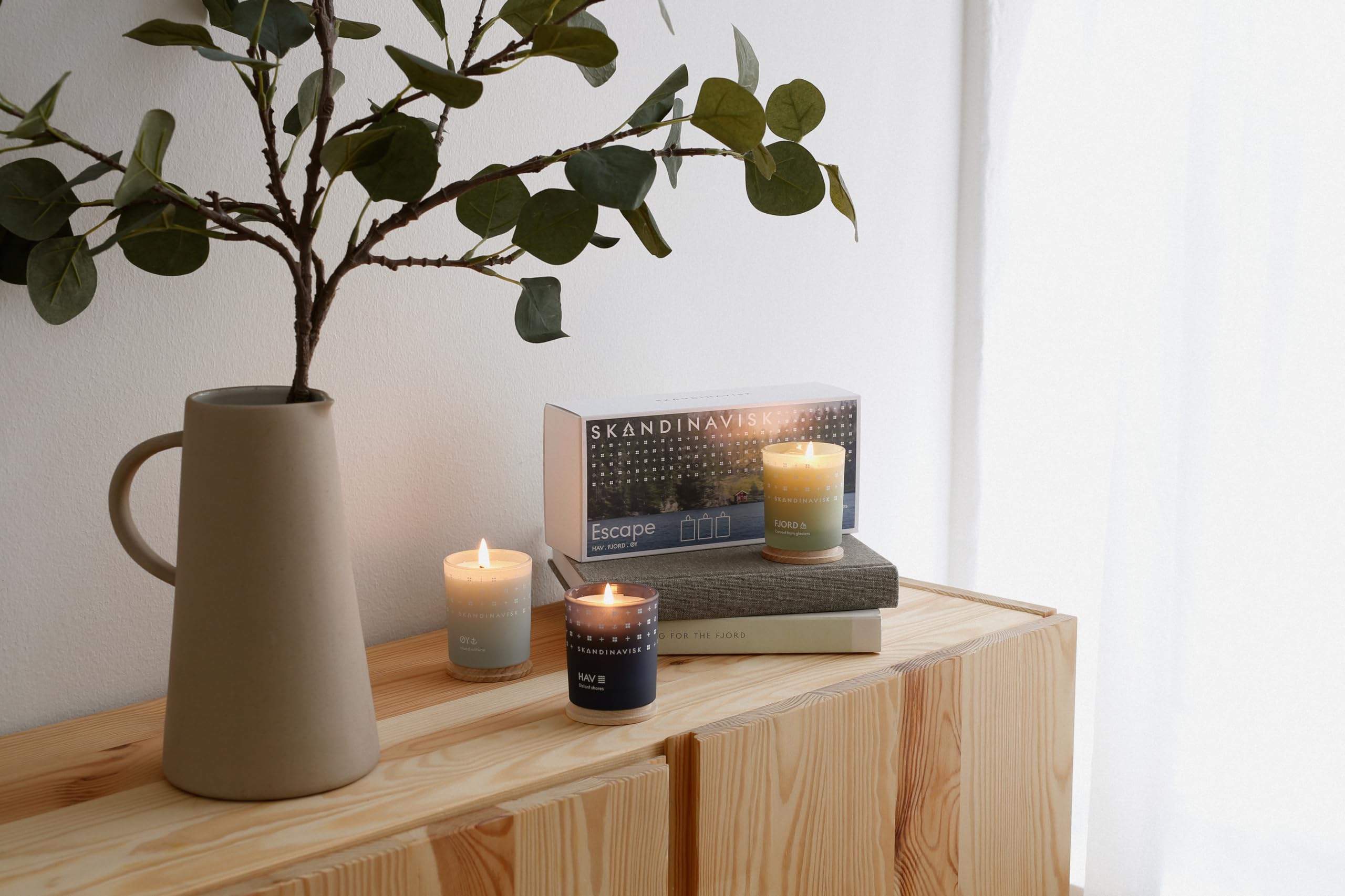 Skandinavisk - Escape Giftset of 3 Mini Scented Candles. Fjord, diameter Y 'Island' and HAV ‘Sea’ Vegan Formula. 3 x 65g - Image 4
