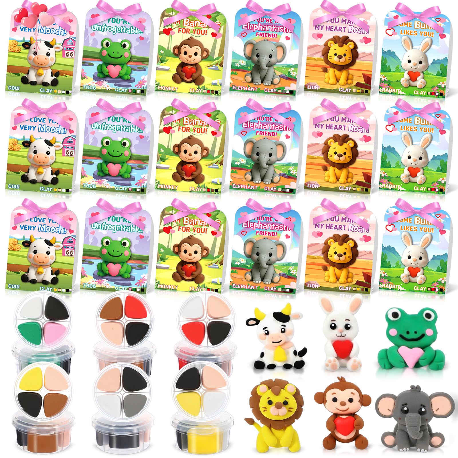 Capoda 18 set di argilla secca ad aria per San Valentino, kit fai da te modellazione fai da te argilla arti e mestieri regali San Valentino kit artigianali per progetti scolastici bomboniere per feste