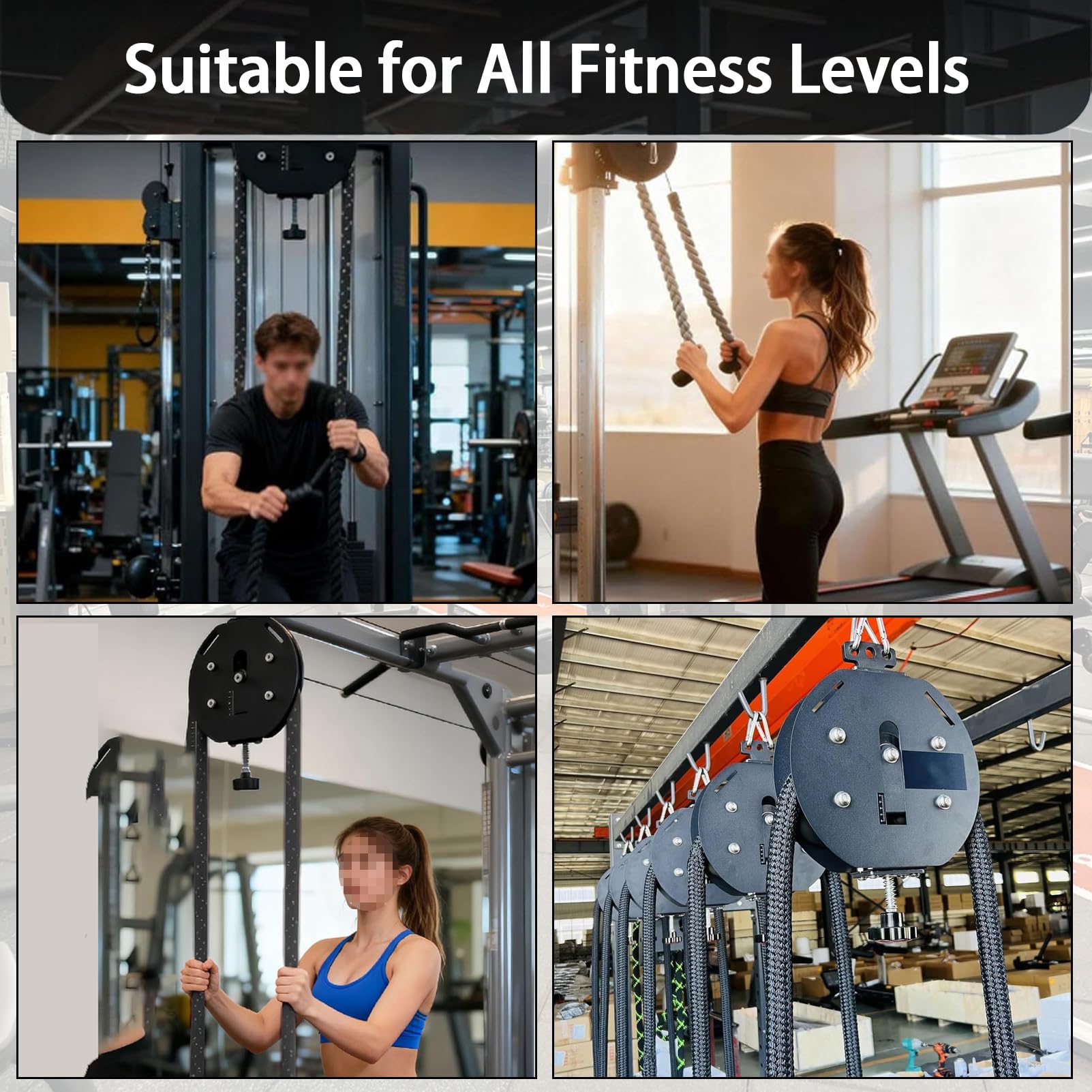 Fitness Seiltraining - Endlos-Seiltrainer mit verstellbarem Widerstand für Home Gym Workouts - Ganzkörper-, Cardio-, Krafttraining