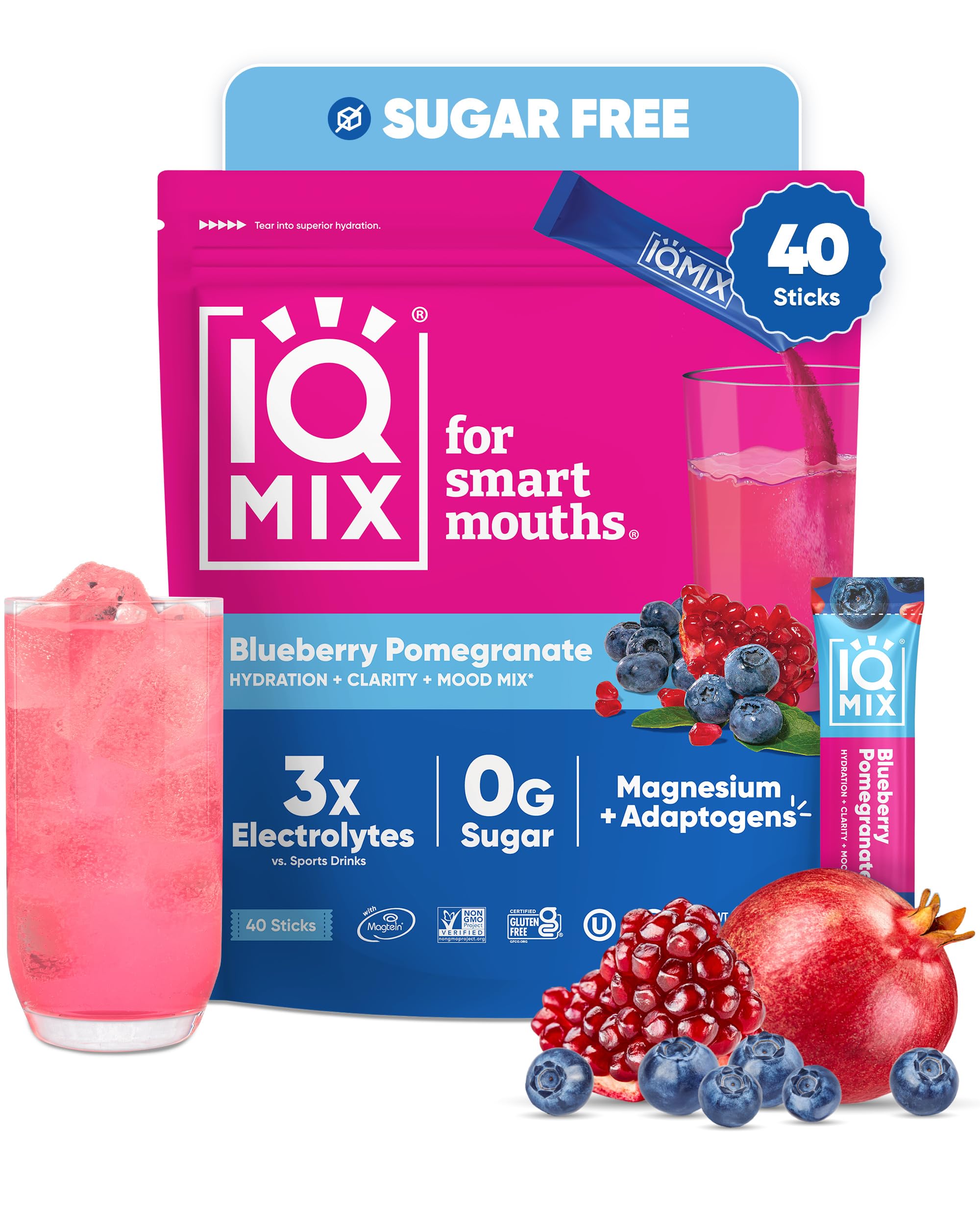 IQMIX Sugar Free Electrolytes Powder Packets, Blood Orange 20ct — Amazon image 16