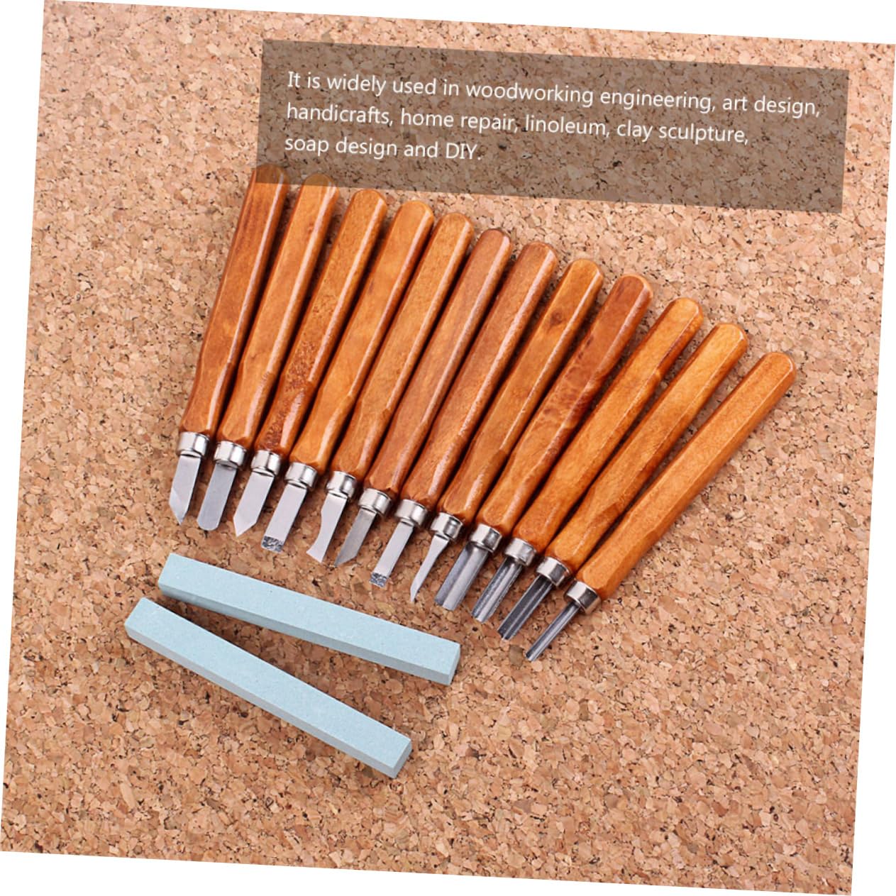 Set Scalpelli da Intaglio Legno per Principianti 14 Pezzi R207a