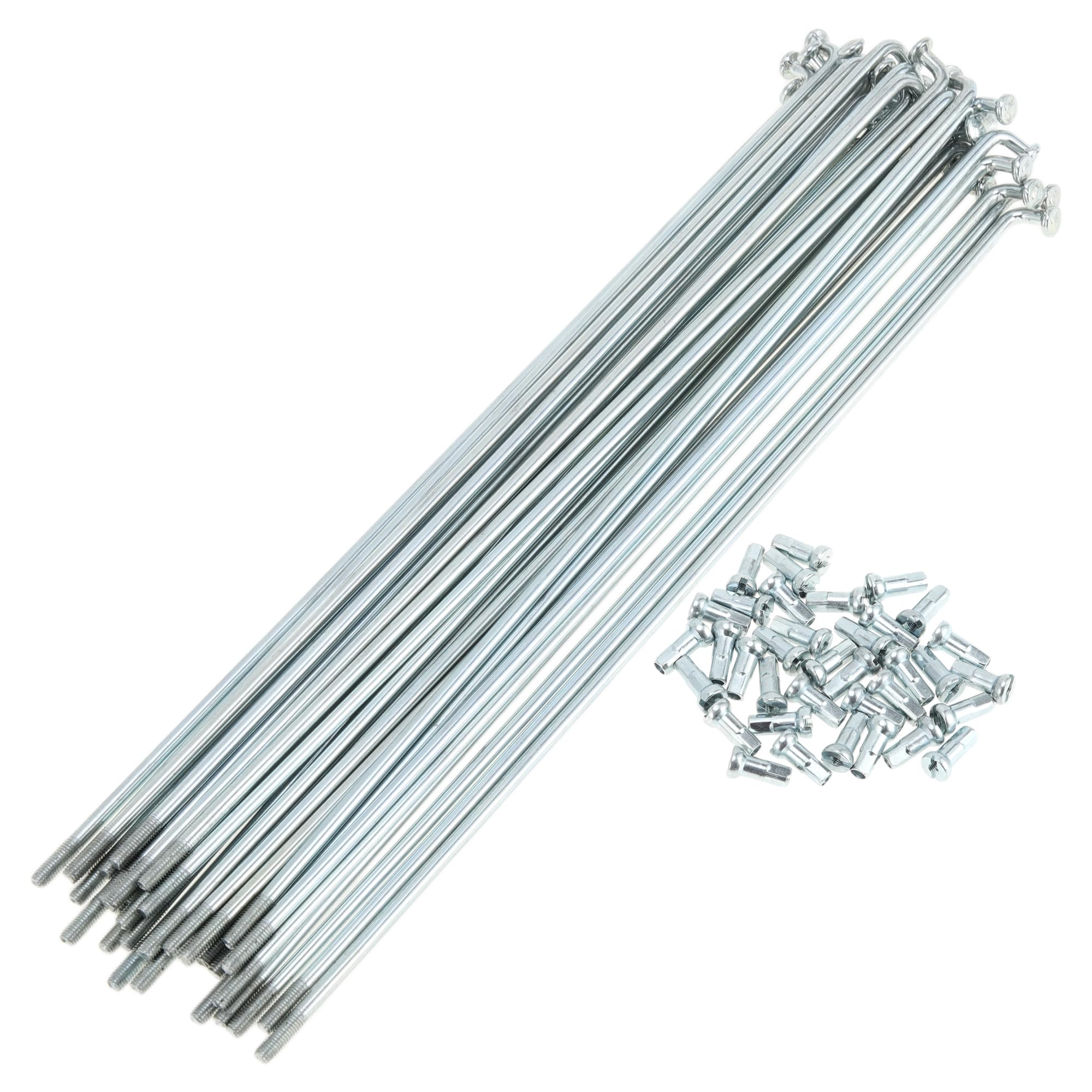 RATCHROLL 1 Set Universal Bicycle Spokes 12G 189mm Length Bike Wheel Spokes Nipple Silver Tone Carbon Steel Galvanized