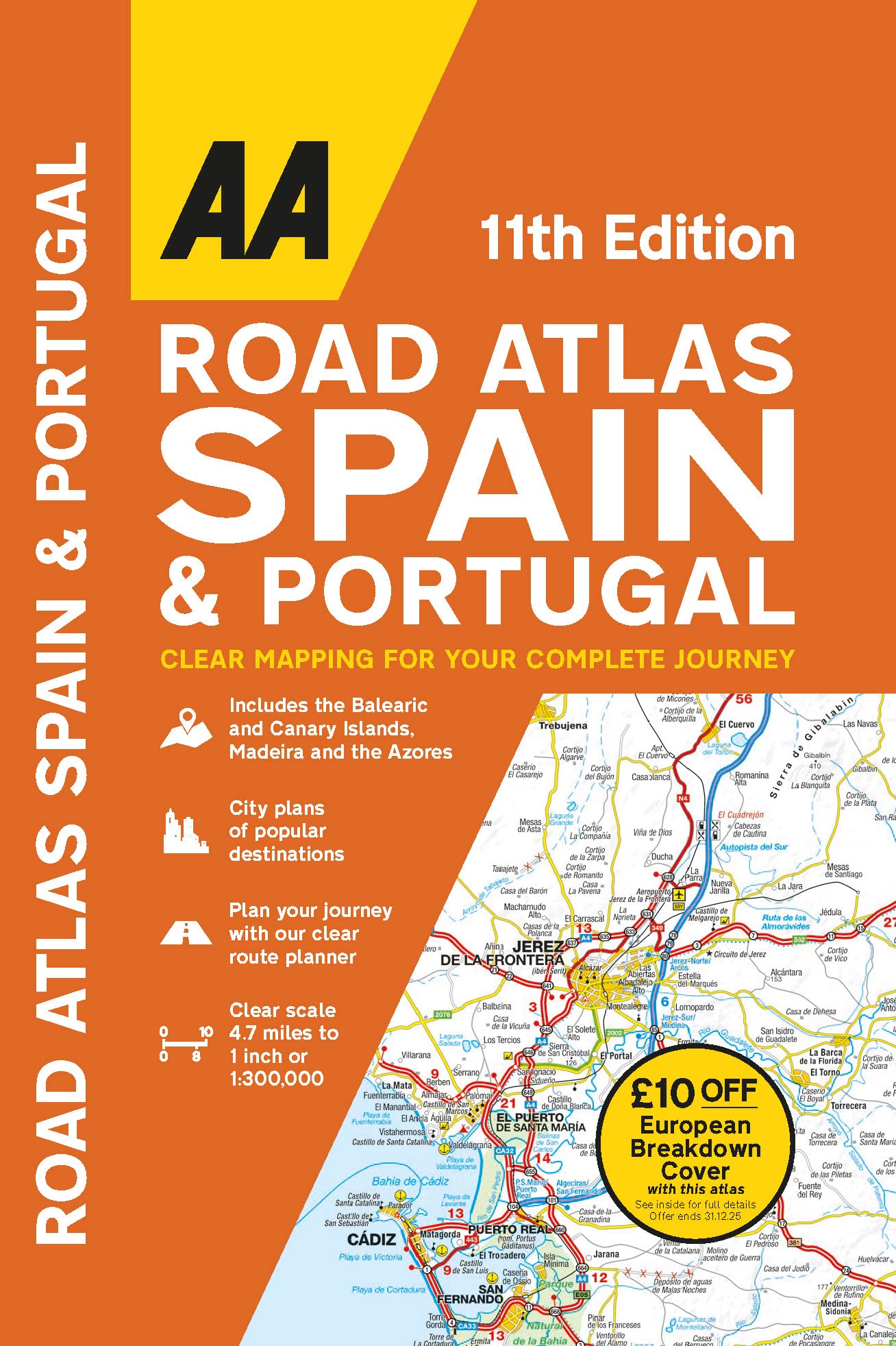 AA Road Atlas Spain & Portugal (Paperback Book)