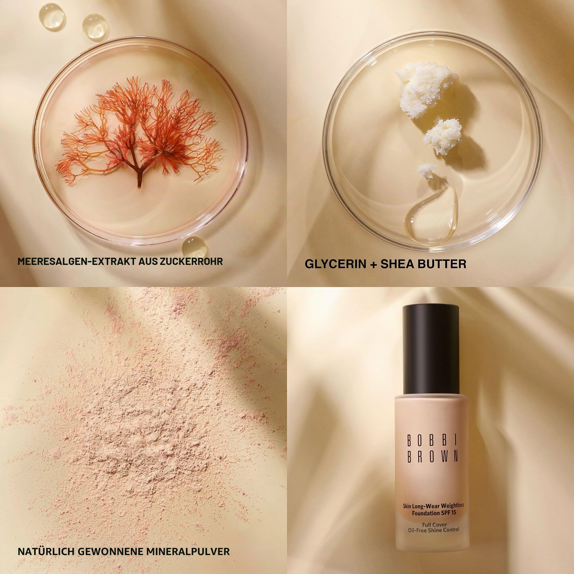 Bobbi Brown Skin Long-Wear Weightless Foundation SPF 15 - W-046 Warm Beige für Damen, 1 oz Foundation
