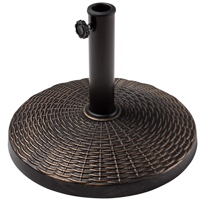 Buy MEWAY Heavy Duty Round Market Umbrella Base, Outdoor Patio Umbrella