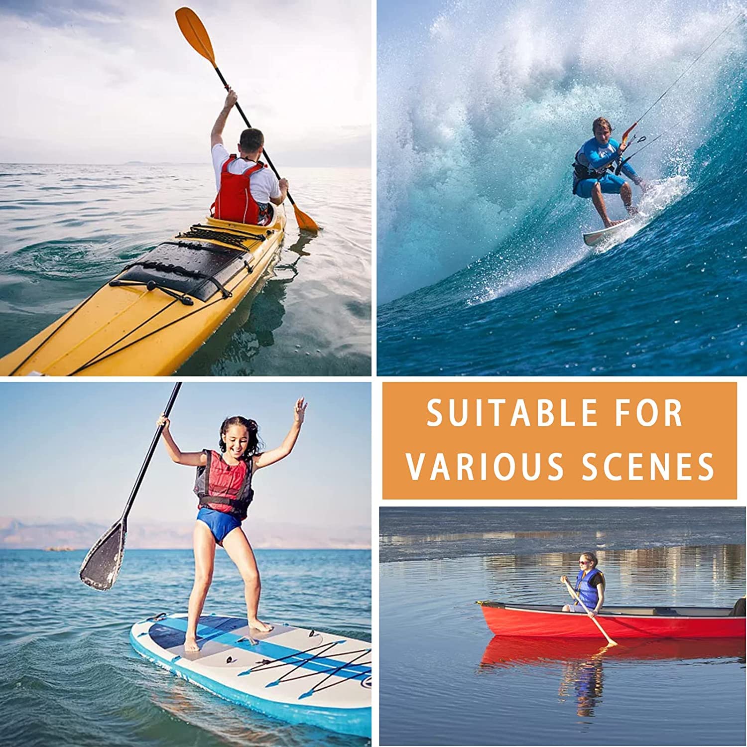 Poweka Surfboard Waist Leash 10ft x 7mm, Hüftgurt SUP für Paddleboard kompatibel mit Allen Paddelbrett-Spiralgurten, Verstellbarer Hüftgurt mit Schnellverschluss für Surfen Wassersport