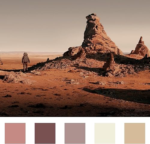 Miniatura 2 de Terracotta Mars Collection - Juego de 5 copas de vino de cristal de colores, regalo para él, mamá papá amigo, vasos de 20 onzas, vasos altos únicos