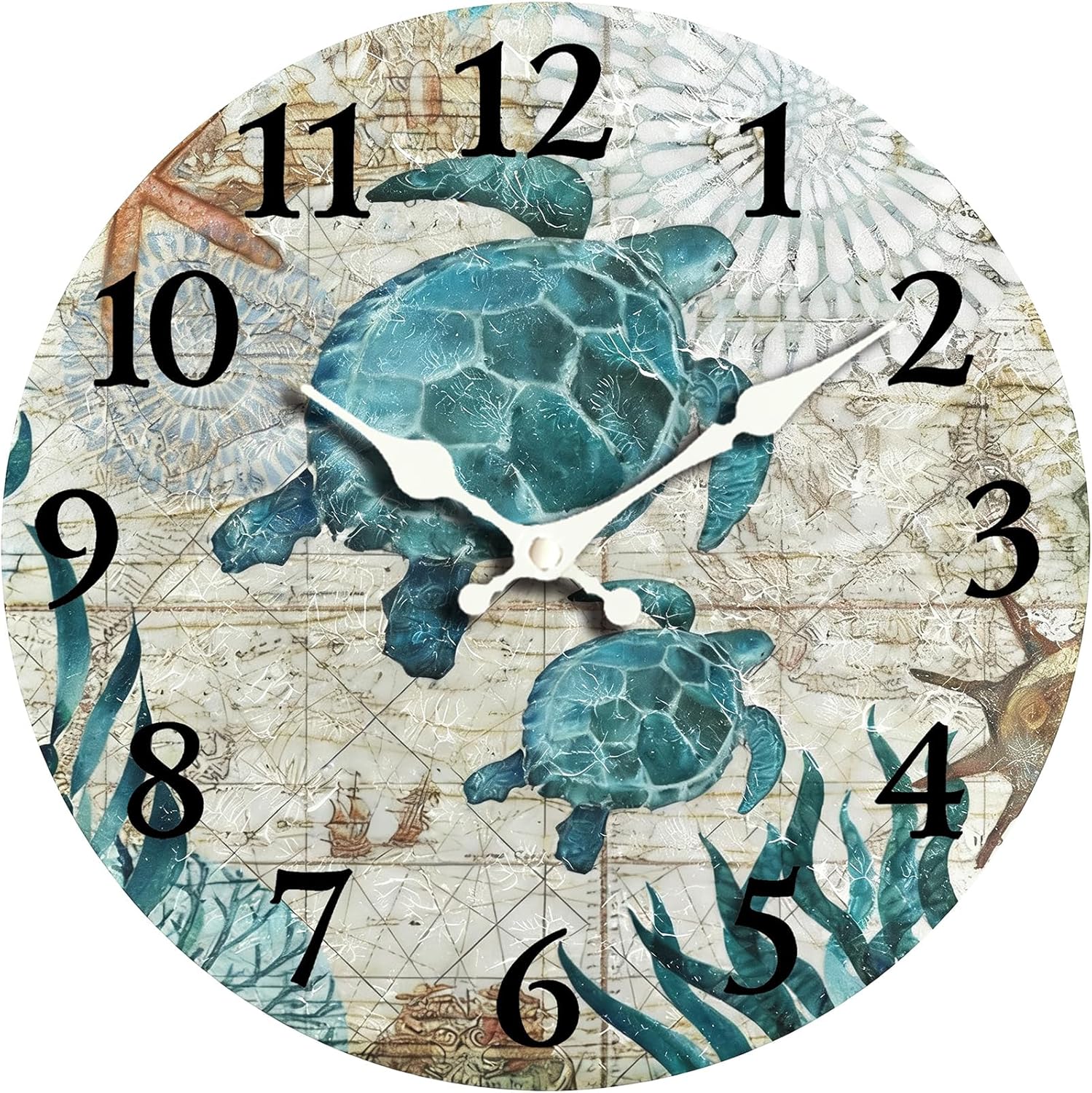 Retro Vintage Bird 8 Inch Small Wooden Wall Clock - Silent Non-Ticking Battery Operated Decorative Clock for Kitchen, Home, Bedroom, and Office
