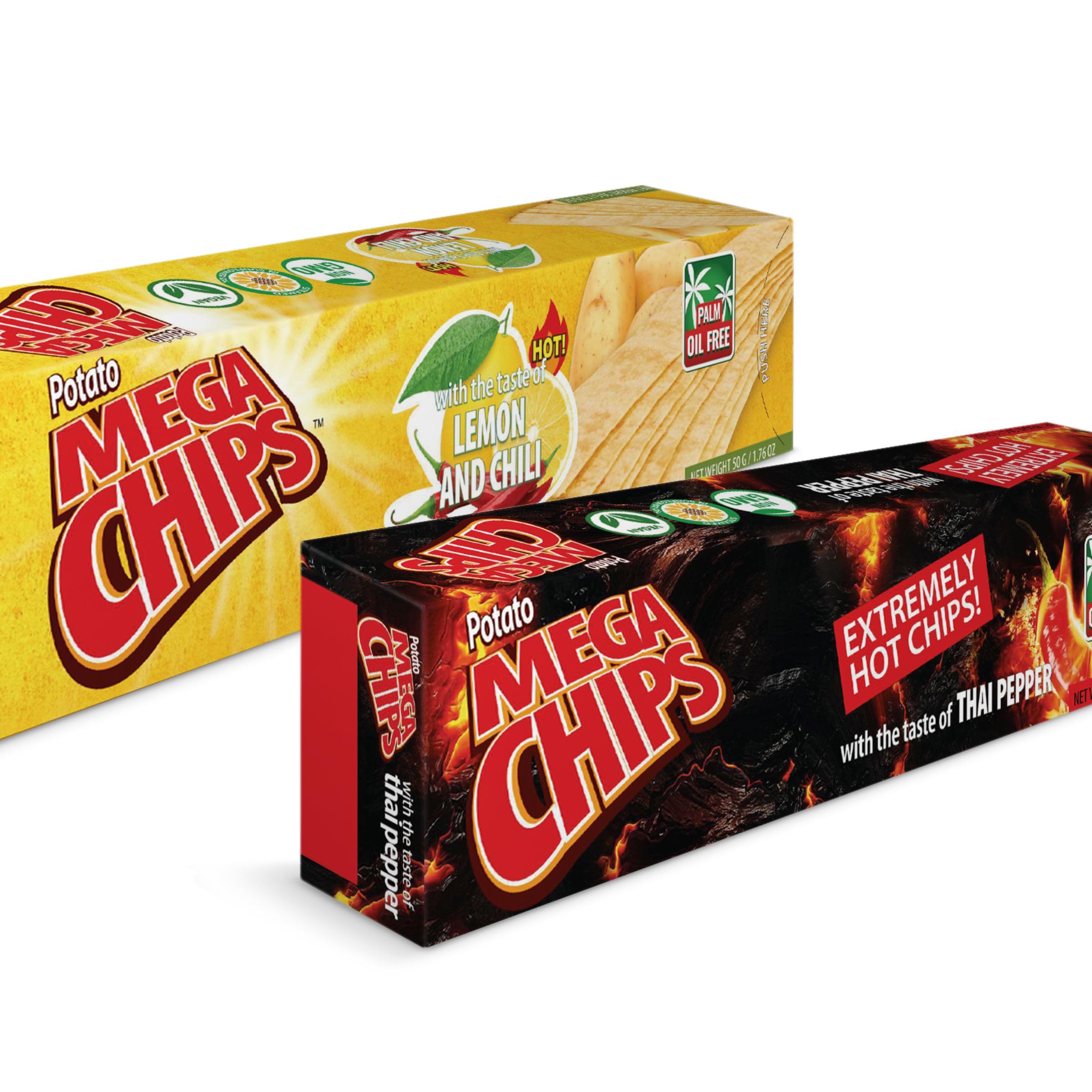 Mega chips くっきり動画ホン 基本セット MYX0101 メガチップス Mega Chips Thai Pepper & Lemon and Chili Flavour Combo - Imported