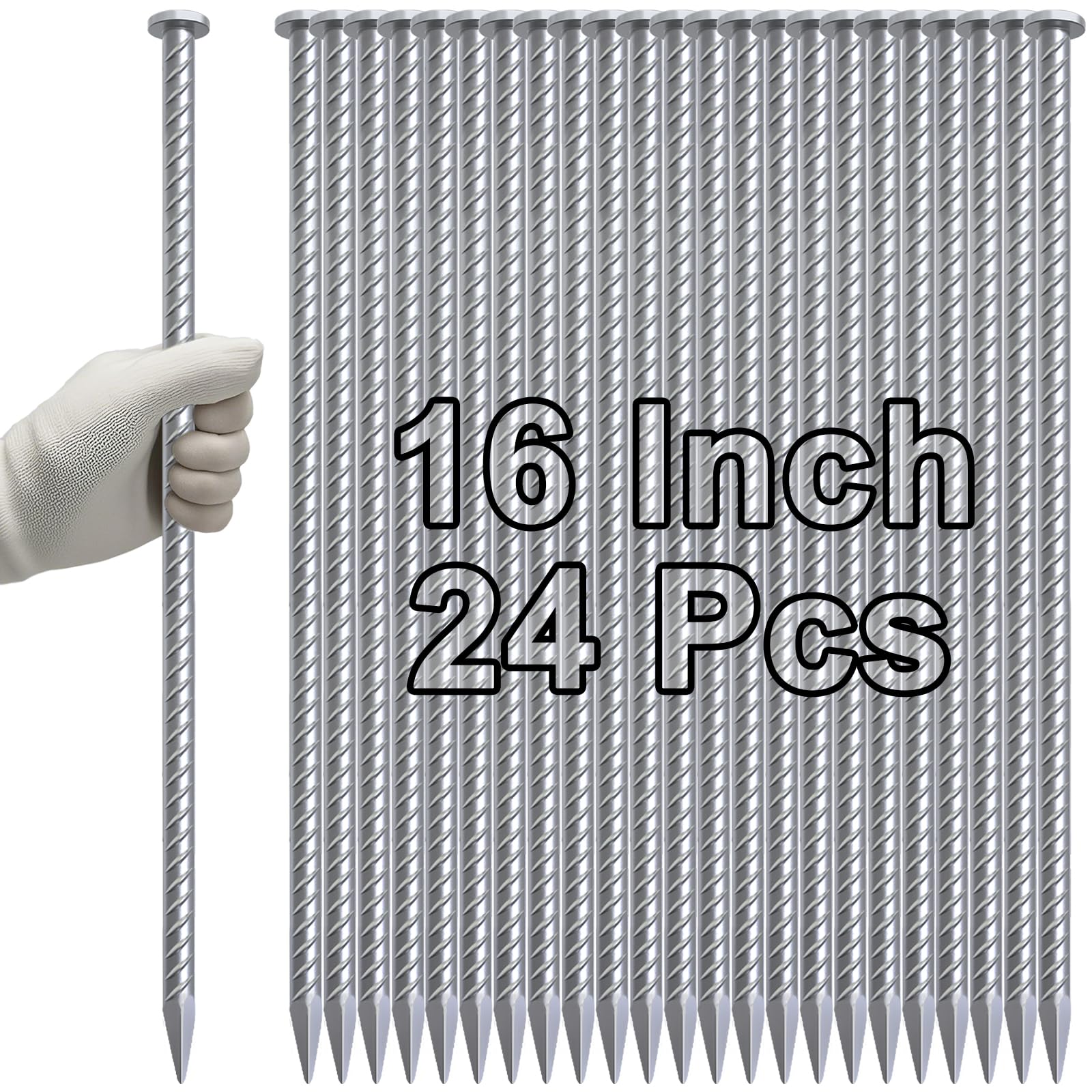 RebarStakes Lot De 95 Piquets D'armature De 30,5 Cm De Long En Acier