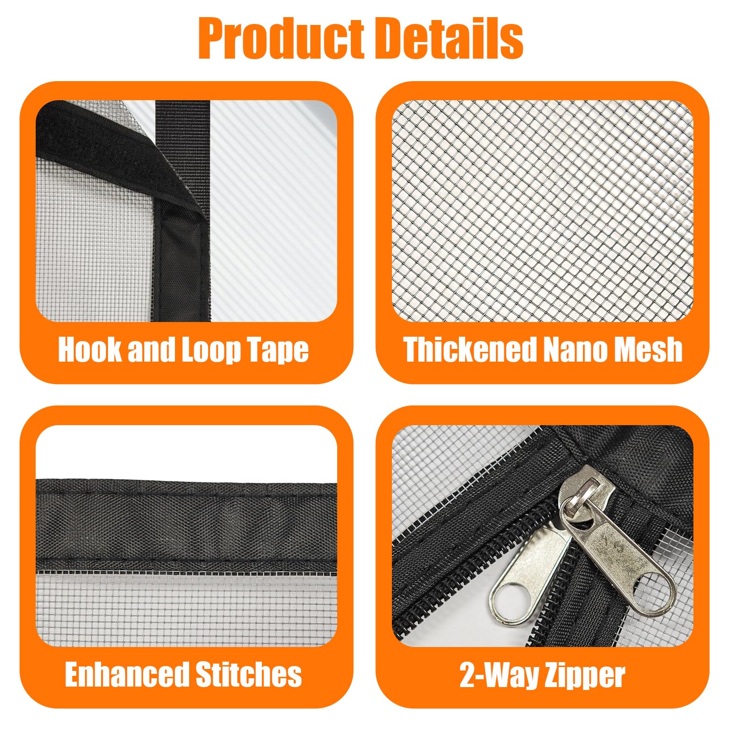 Porte moustiquaire pour chats 85x200cm, porte pour animaux avec fermeture éclair double face, maille renforcée anti-rayures pour chats et chiens (en U - gris)