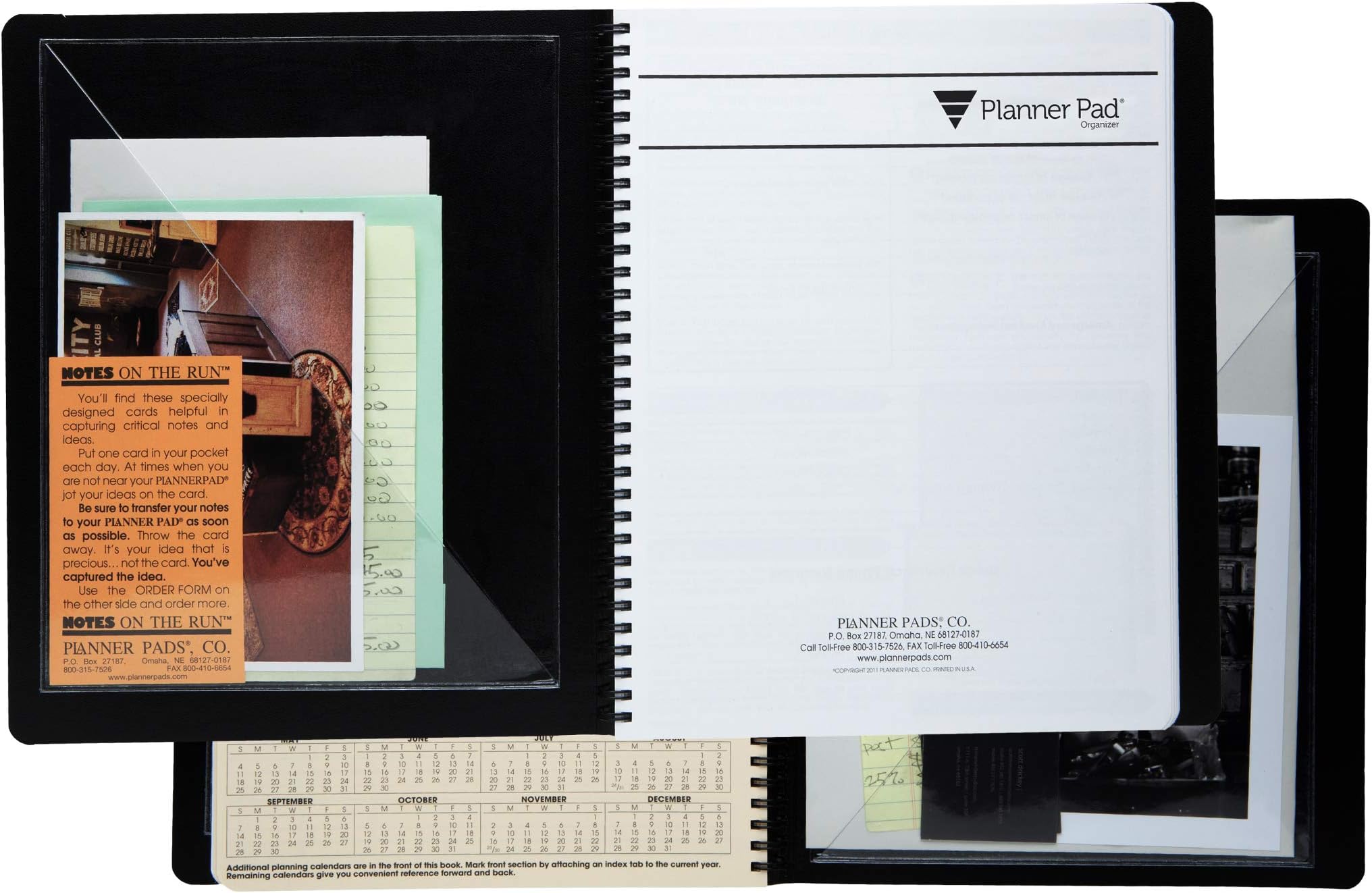 Planner Pad Insta Pockets, Front and Back Planner Pocket Combo, Personal Size, Clear Vinyl, 6 ½” x 8”