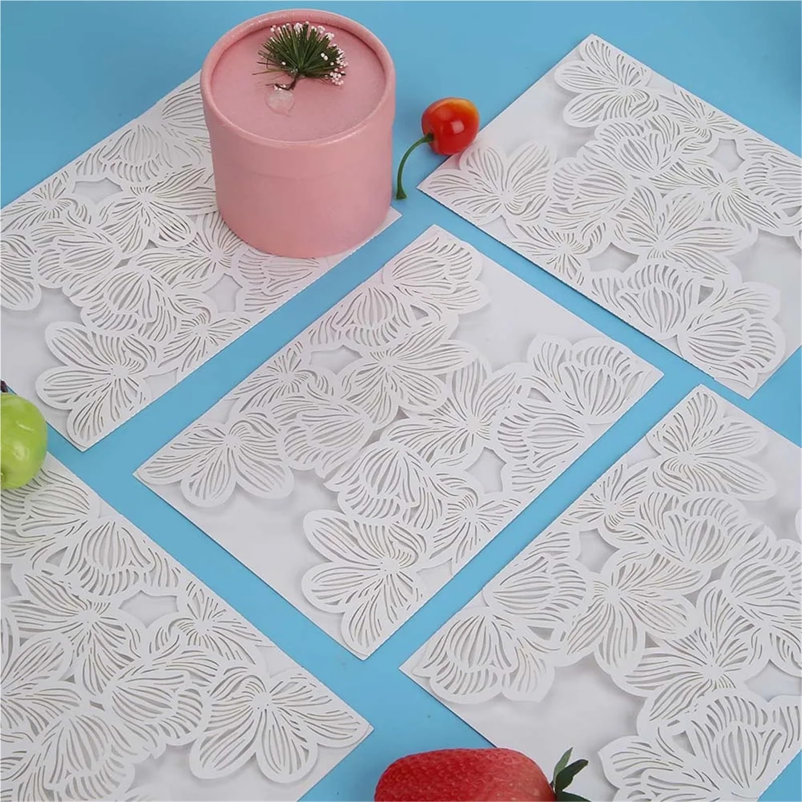 Carte d'invitation au Mariage Lot de 10 Cartes d'invitation de Mariage Creuses découpées au Laser avec des Fleurs élégantes