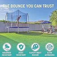 Vista 3 de Trampolines Skywalker, 10 ft Trampolín redondo y cercado con resorte