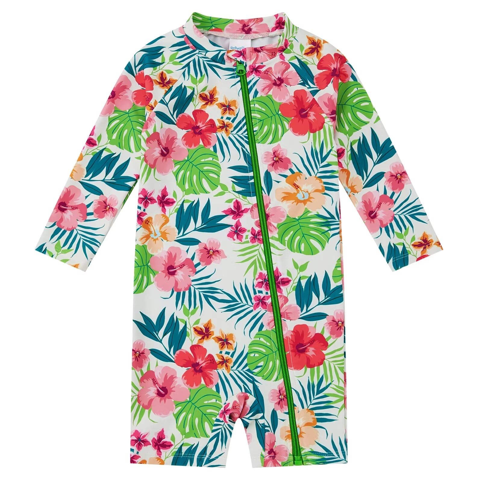 Costume da Bagno per Bambino/Ragazza con Protezione Solare UPF 50+ Costume da Sole a Manica Lunga con Cerniera Completa per Neonato (3-36 Mesi)