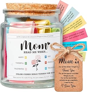 Bible Verse Jar Christmas Gifts for Mom Birthday Christian Gifts for Mom from Daughter Son Mothers Day Gift Anniversary Christmas Valentines Day for Her Wife Girlfriend Grandma Mother in Law