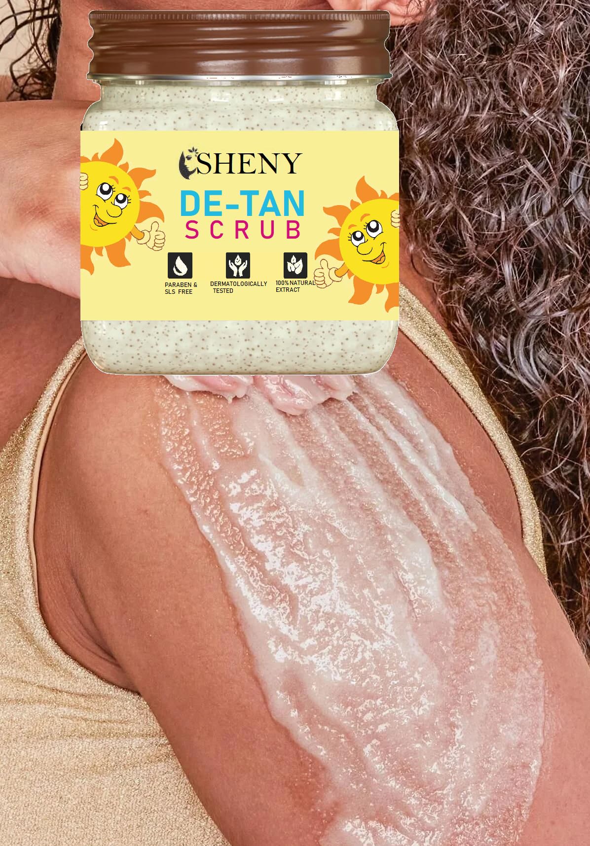 SHENY De-Tan Scrub, 100% Natural ExtracAdvanced Exfoliating Scrub for Face and Body Specifically Designed for Effective Tan Management and Daily Skin Renewal, Paraben & SLS Free-picture-51