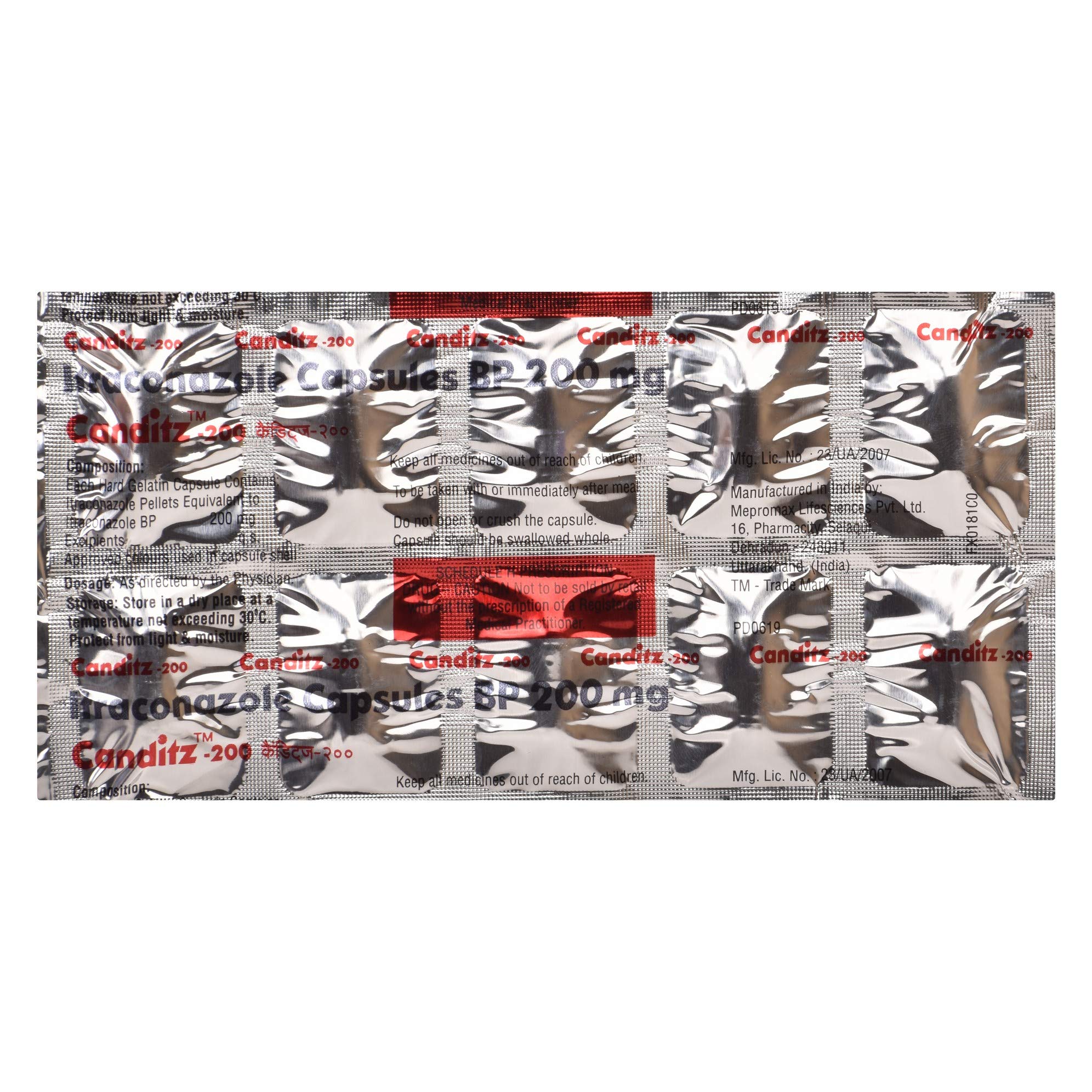 Canditz 200 - Strip of 10 Capsules