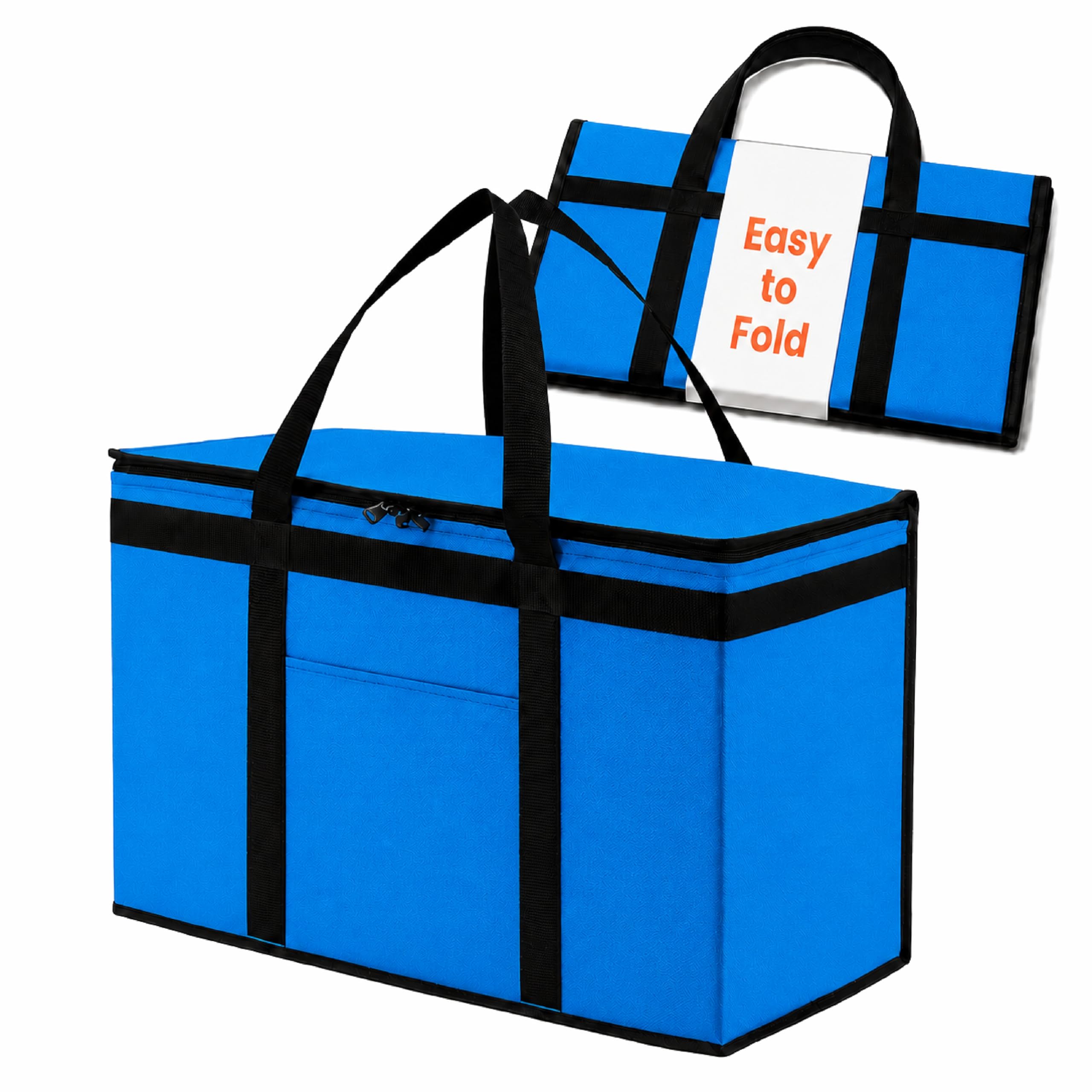 NZ home Insulated Food Bag, Portable Cooler Tote (2XL, Blue, 1 Pack)