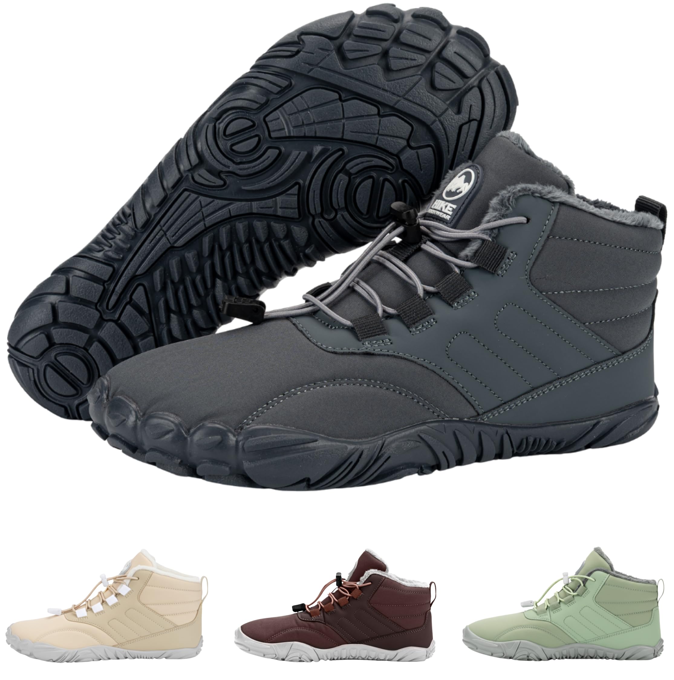 Hike Footwear Caspar Pro HF - Non-slip and Healthy Comfortable Winter Barefoot Pro Shoes Provide Warmth and Support