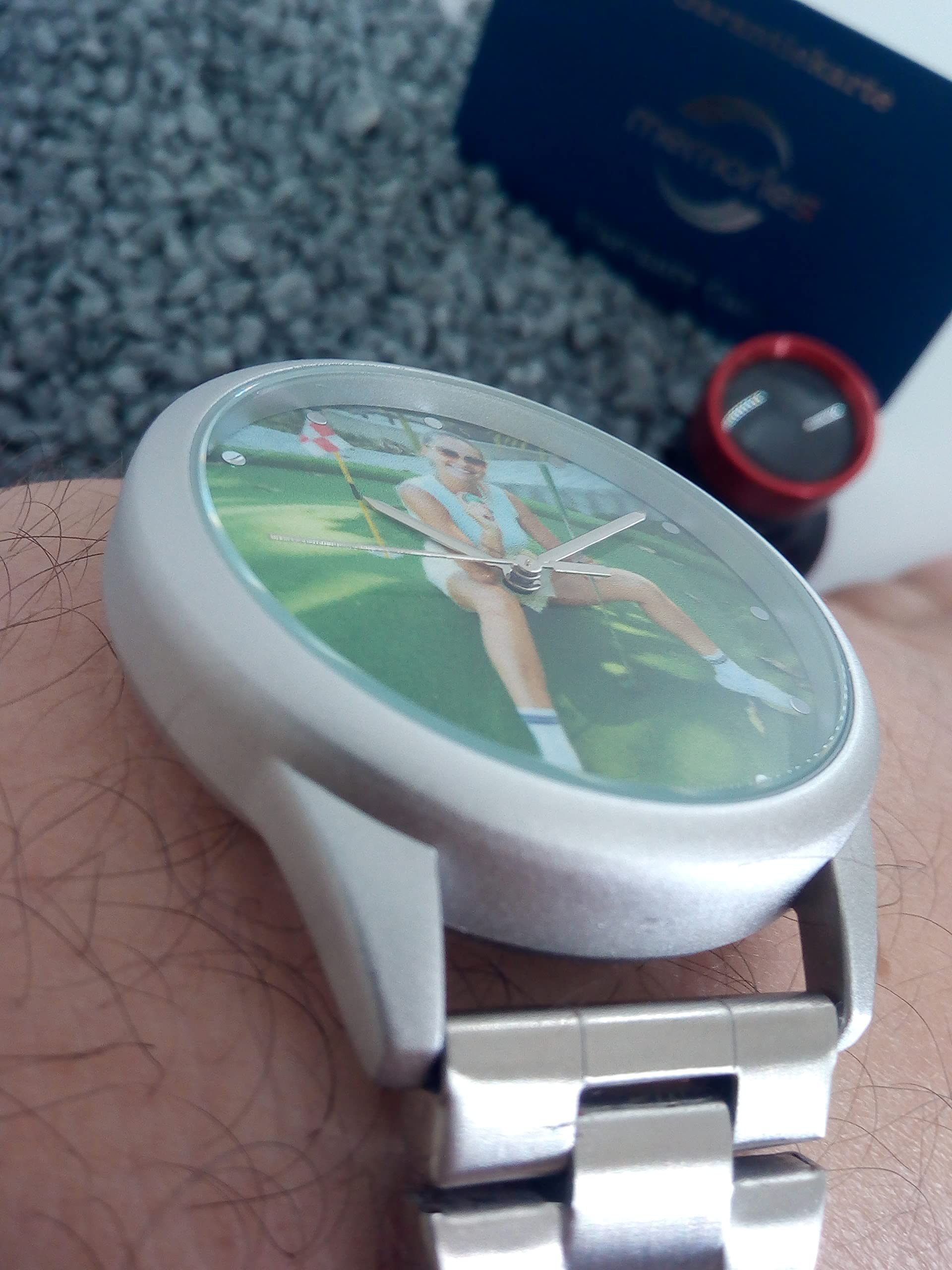 Reloj con foto de regalo de 41 mm, 3 bar, fecha y reloj para hombre con foto personalizada, fabricado en Alemania