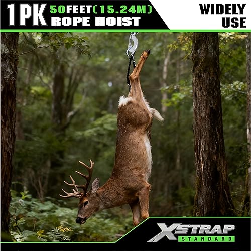 Miniatura 7 de XSTRAP STANDARD - Sistema de polea de bloque y aparejos de alta resistencia, capacidad de 1000 libras, potencia de elevación 51, polipasto de cuerda