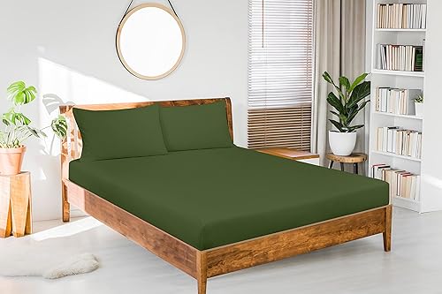 Miniatura 5 de Royale Linens - Sábana bajera tamaño Queen, calidad de hotel cepillada 1800, ultrasuave, resistente a arrugas y decoloración, bolsillo profundo de