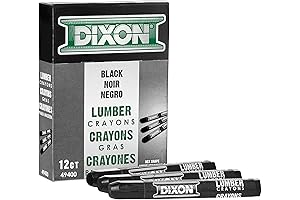 Lumber Crayon, One Dozen Carbon-Black Lumber Crayons.